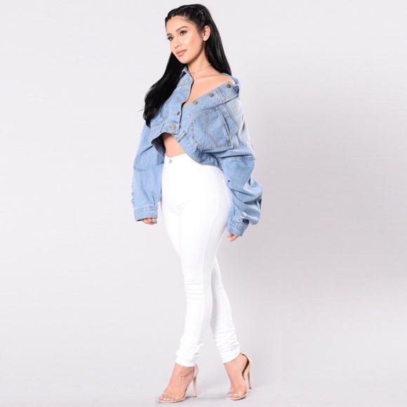 oversized denim jacket fashion nova